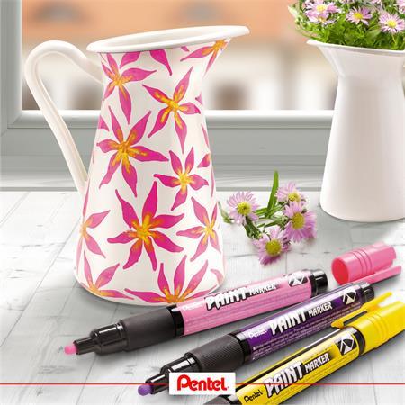 Lakový popisovač, 2 mm, kužeľový hrot, PENTEL "MMP20", biela 3