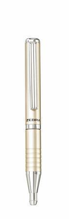 Guľôčkové pero, 0,24 mm, teleskopické, farba tela: šampanské, ZEBRA "SL-F1", modrá 1