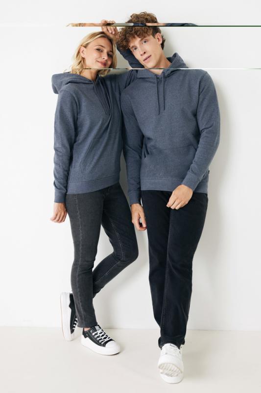 Nefarbená mikina s kapucňou IQONIQ Torres z recykl. bavlny heather navy XXS 5
