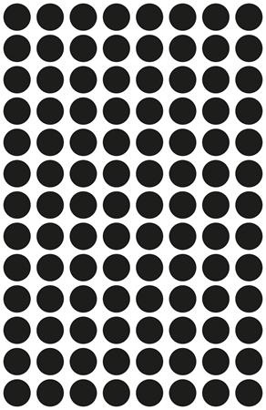 Etikety, okrúhle, priemer: 8 mm, AVERY ZWECKFORM, čierne, 416 etikiet/bal 4