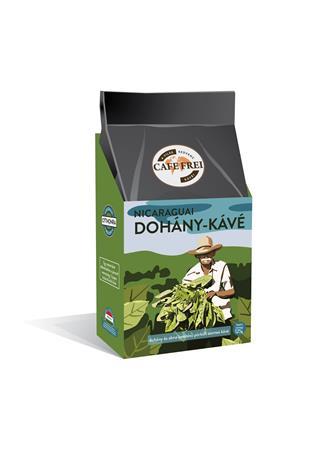 Káva, pražená, zrnková, 125 g, CAFE FREI "Tabaková káva Nicaragua", maďarský popis