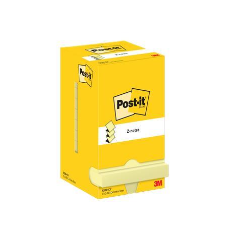 Samolepiaci bloček, "Z", 76x76 mm, 12x100 listov, 3M POSTIT "Super Sticky", žltá 2