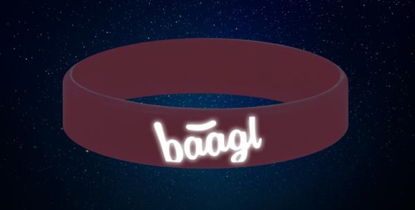 BAAGL Svietiaci náramok Logo ružový 2