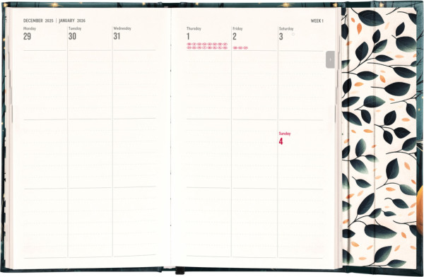 NOTIQUE Týždenný magnetický diár Líška 2026, 13 x 21 cm 1