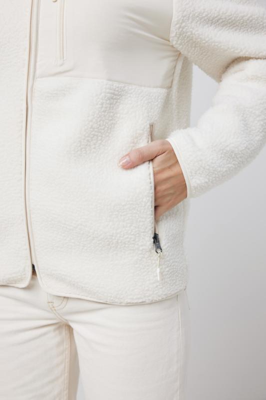 Pile fleece bunda IQONIQ Diran z recykl. polyesteru prírodné XS 14