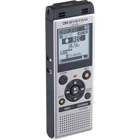 Diktafón, digitálny, pamäť 4 GB, OM SYSTEM "WS-882", strieborná 1