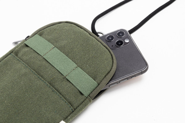 CanvaFon taška cez rameno z recyklovaného plátna na telefón 4