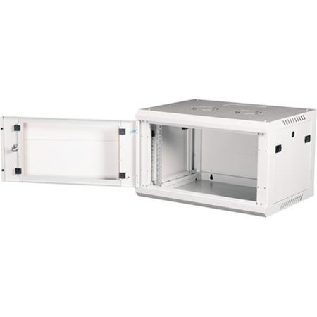 Rack skriňa, nástenná, 19", 6U, v demonte, LANDE "PROlineB", sivá 3