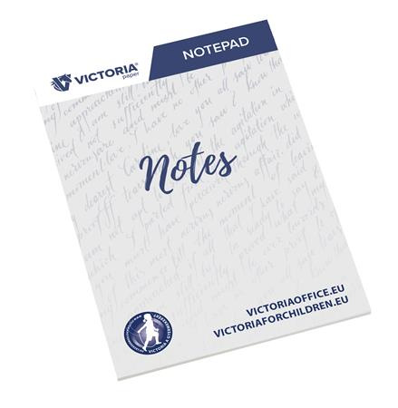 Poznámkový zošit, A5, 5x50 listov, čistý, VICTORIA OFFICE, biely 1