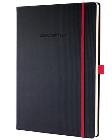 Zápisník, exkluzívny, A4, linajkový, 97 strán, tvrdá obálka, SIGEL "Conceptum Red Edition" 1
