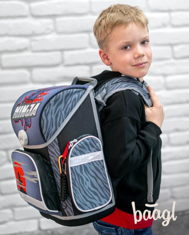BAAGL SET 3 Ergo Ninja: aktovka, penál, sáček 11