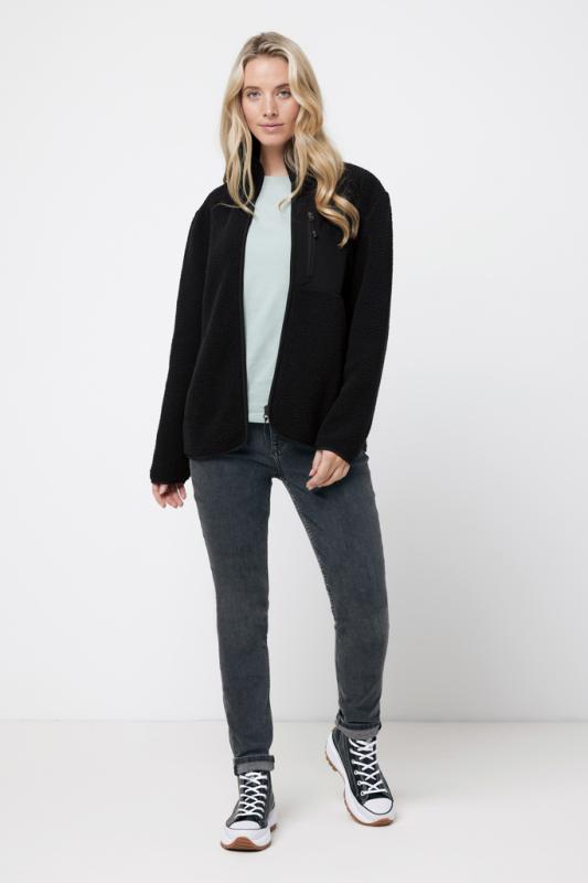 Pile fleece bunda IQONIQ Diran z recykl. polyesteru čierna XS 7