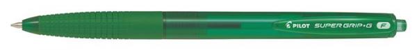Guľôčkové pero, 0,22 mm, stláčací mechanizmus, PILOT "Super Grip G", zelená 1