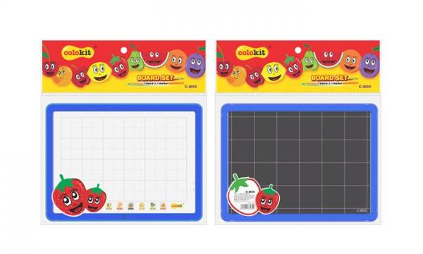 Tabuľa 2in1, s popisovačom, COLOKIT "Board set", modrá 1