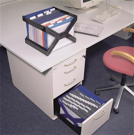 Zásobník na závesné obaly, plastový, DURABLE, "CARRY® plus", čierna 4