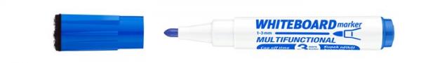 Popisovač na tabule, 1-3 mm, multifunkčný, ICO "Markeraser", modrý 1
