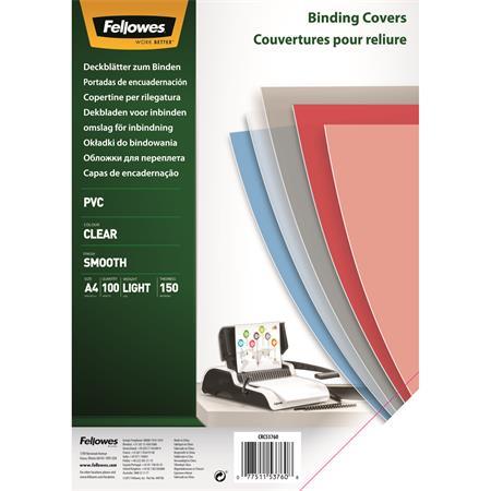 FELLOWES Obal ku špirálovej väzbe, priehľadný, A4/150 mik.