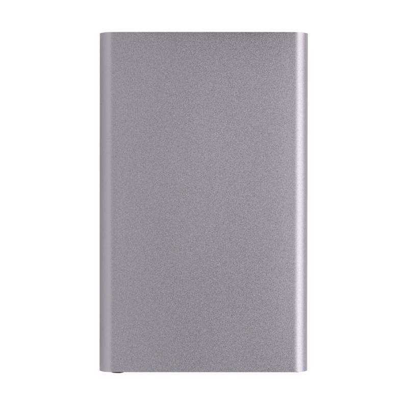Powerbanka 4000mAh s USB C z RCS recykl. plastu a hliníka antracitová 4