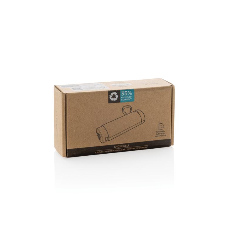 Powerbanka 5000mAh CycleCell s odnímateľnou batériou čierna 12