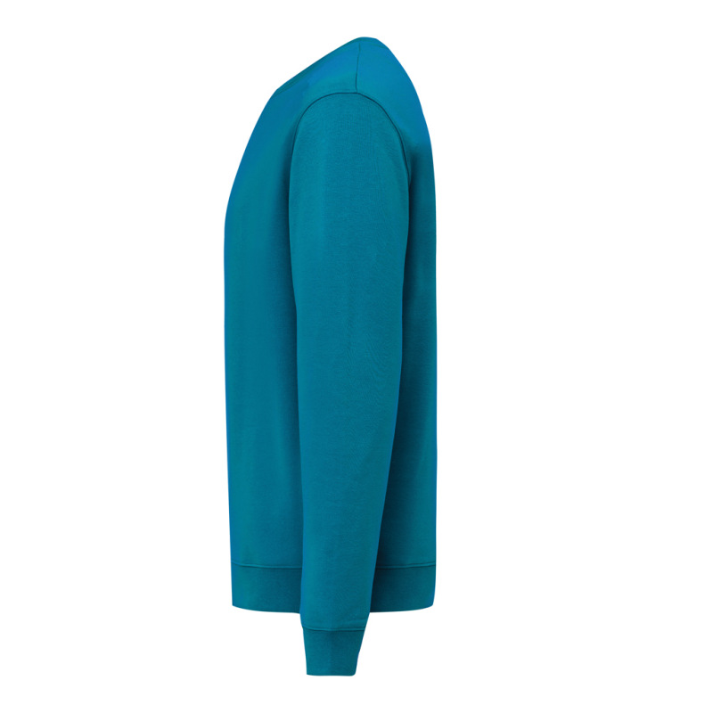 IQONIQ Toria Unisex mikina s okrúhl. výstrihom z rec. bavlny dark teal S 3