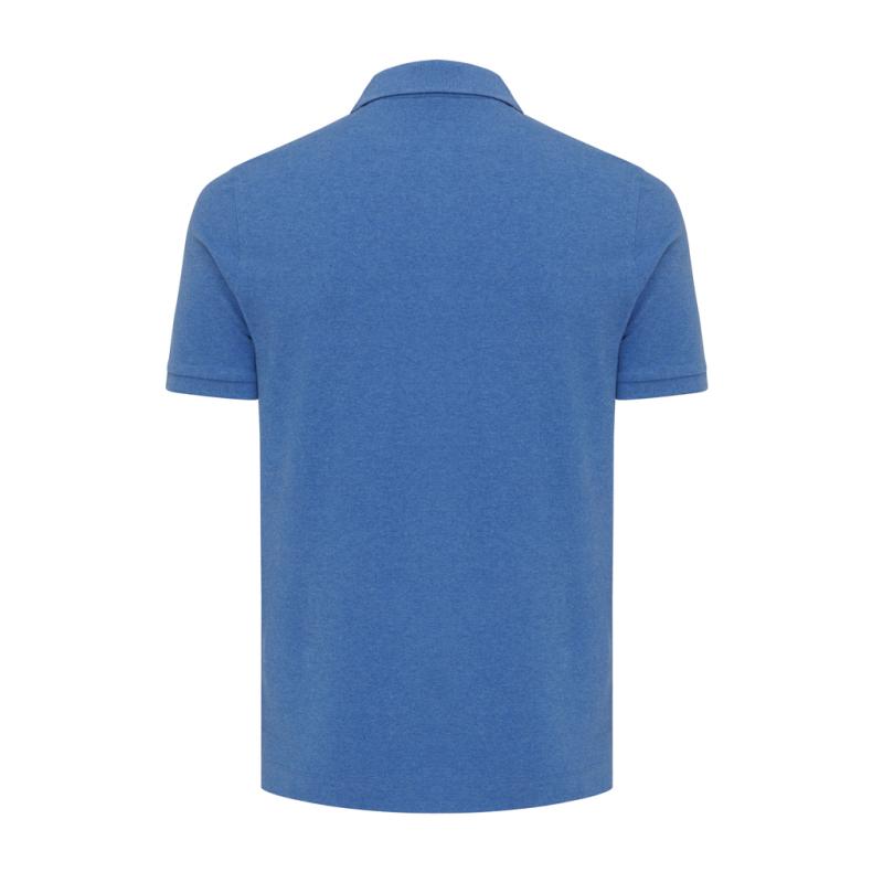 Polo tričko IQONIQ Yosemite z recykl. bavlny heather blue L 2
