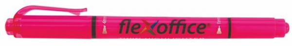 Zvýrazňovač, 1,0/4,0 mm, obojstranný, FLEXOFFICE "HL01", ružový 1
