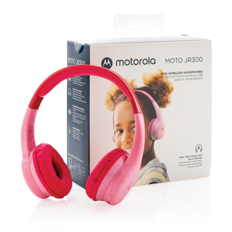 Detské bezpečnostné bezdrôtové slúchadlá Motorola JR300 ružová 4