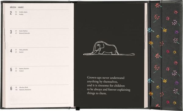 NOTIQUE Týždenný magnetický diár Malý princ 2026, 11 x 16 cm 4