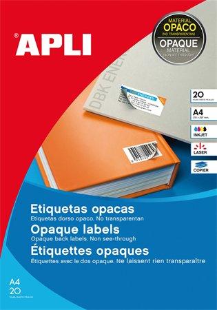 APLI Etikety, 210x297 mm, krycie (na štítkovanie), 20 etikiet/bal 2