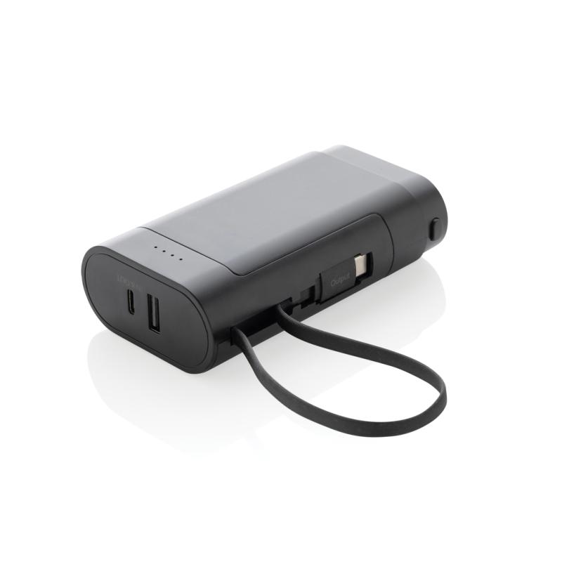Powerbanka 10000mAh CycleCell s odnímateľnou batériou čierna 6
