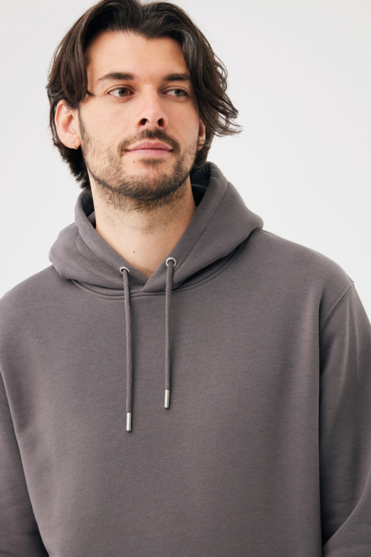 IQONIQ Joshua Unisex mikina s kapucňou z rec. bavlny antracitová XXXL 14