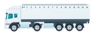 Trucker 15 15 cm pravítko, kamión 1