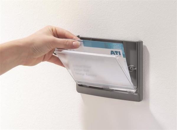 Informačná tabuľka, 149x52,5 mm, DURABLE "CLICK SIGN", modrá 3