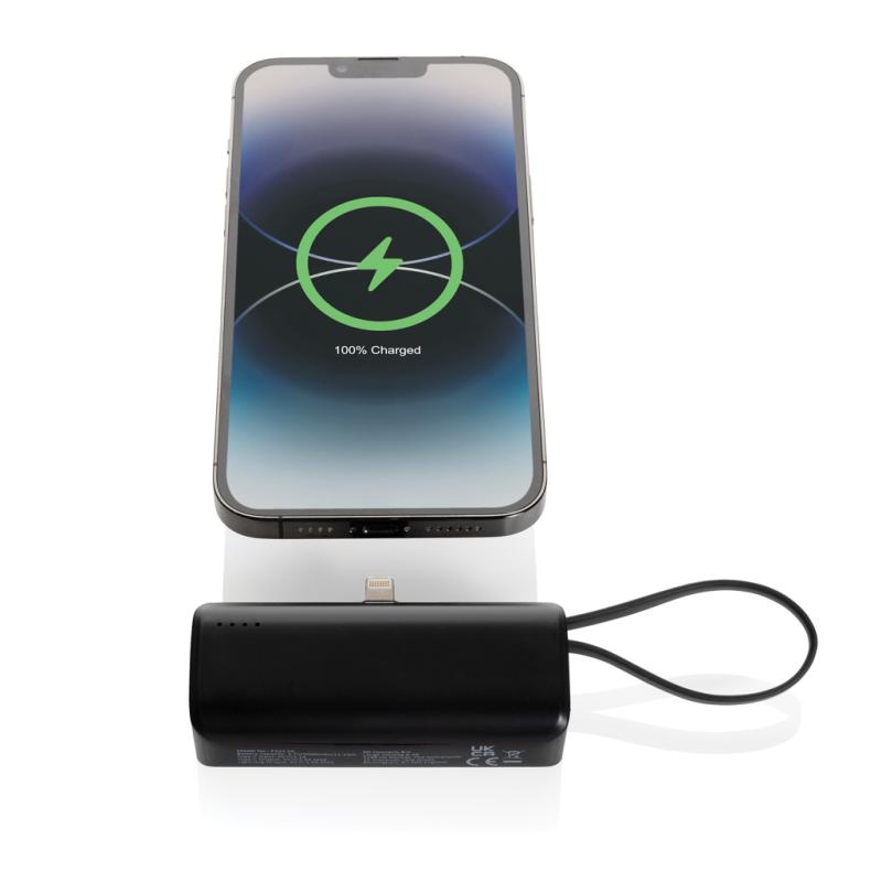 Powerbanka 3000mAh Powerlink z RCS plastu s IOS konektorom čierna 2