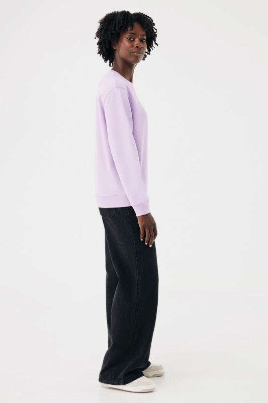 IQONIQ Toria Unisex mikina s okrúhl. výstrihom z rec. bavlny lavender XXS 12