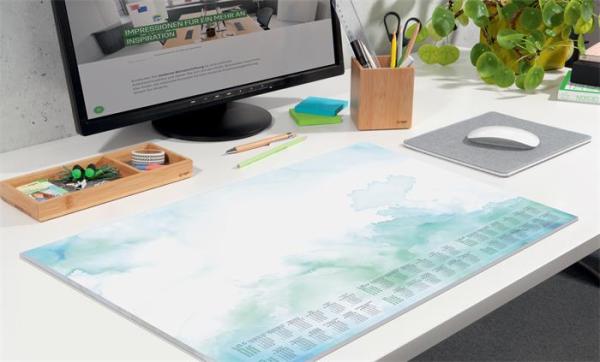 Podložka na stôl, 595x410 mm, s 3-ročným a týždenným plánovačom, SIGEL "Watercolor Sea" 2