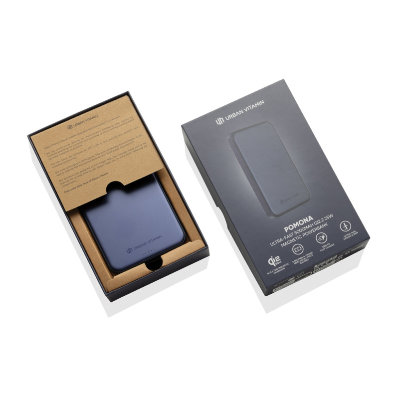 Urban Vitamin Pomona 5000 mAh Qi2.2 25W magnet. powerbanka modrá 2