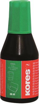 Pečiatková farba, 28 ml, KORES, zelená 1
