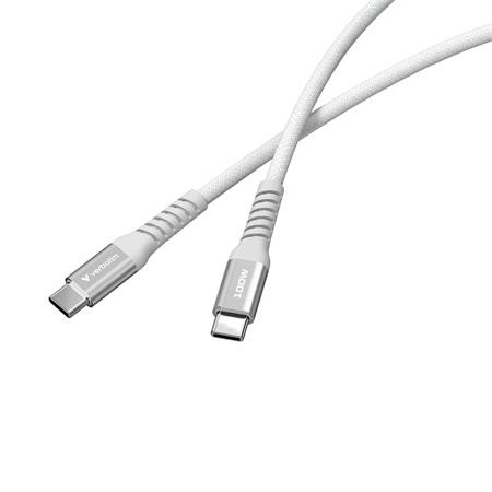 USB kábel, USB-C – USB-C, 1,2 m, 100W, magnetický, VERBATIM, sivý 2