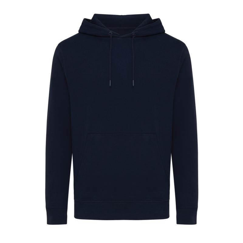 Ľahká mikina s kapucňou IQONIQ Rila z recykl. bavlny námornícka modrá 4XL 1