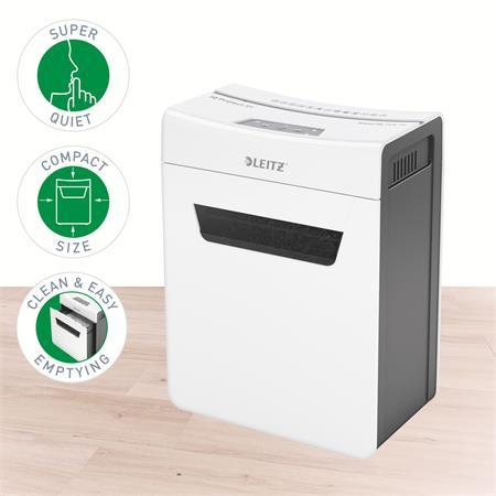 Skartovací stroj, konfetti, 8 listov, LEITZ "IQ Protect 8X" 8