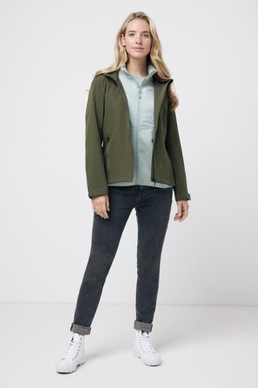 Dámska soft shell bunda IQONIQ Makalu z recykl. polyesteru khaki XL 6