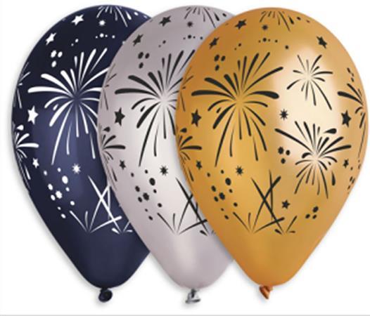. Balón, 33 cm, ohňostroj, 3 rôzne farby 1