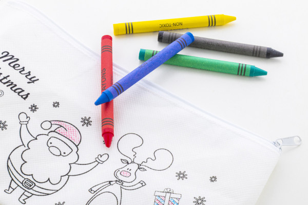 Julfar Draw vianočné puzdro na pastelky na vyfarbenie 3