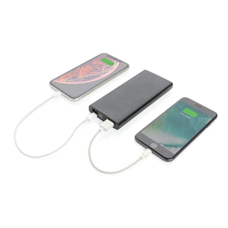 Hliníková 18W PD powerbanka 10 000 mAh čierna 2