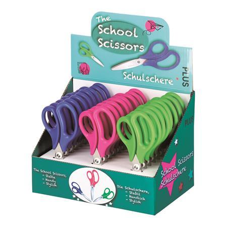 Nožnice, displej, školské, 14,5 cm, PLUS "Fitcut Smart", 3 rôzne farby 1