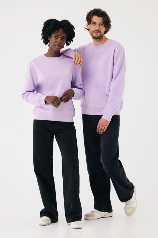 IQONIQ Toria Unisex mikina s okrúhl. výstrihom z rec. bavlny lavender XL 15