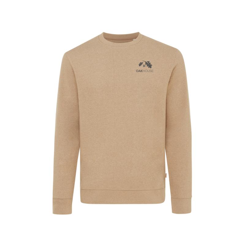 Nefarbená mikina IQONIQ Denali z recykl. bavlny heather brown XXXL 4