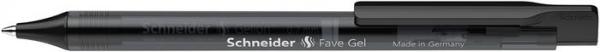 Gélové pero, 0,4 mm, stláčací mechanizmus, SCHNEIDER "Fave Gel", čierne 1