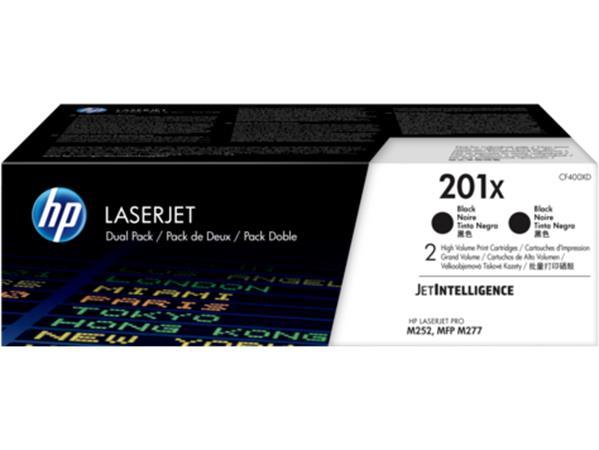 CF400XD toner Color LaserJet Pro do tlačiarní M252, M277, HP 201X, čierny, 2*2,8k 1
